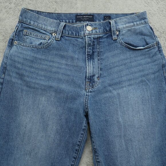 Lucky Brand Mom Jeans Women's 4/27 Ankle High-Rise Drew 26" Inseam Distressed - Picture 12 of 16